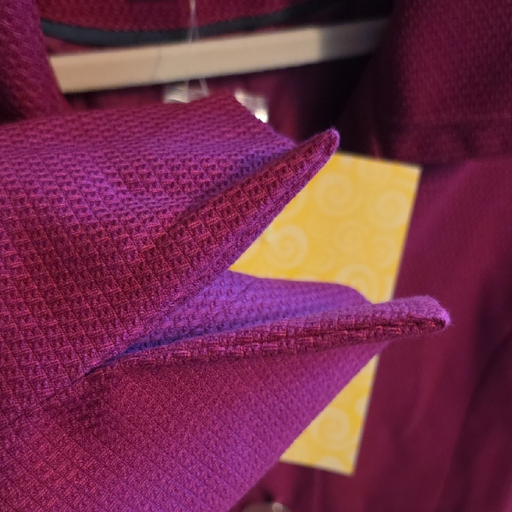 Dialogue Plum Textured Button-Front Jacket - Picture 6 of 10